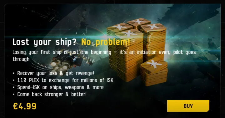 Screenshot of the Contextual Ad in question (Screenshot: CCP Games)