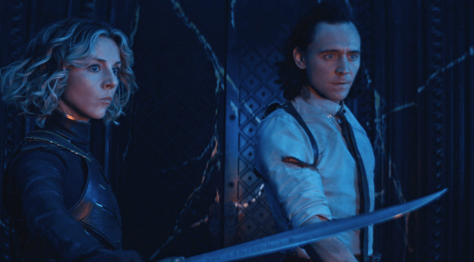 Sylvie and Loki confront their unlikely animus. (Image: Marvel Studios)