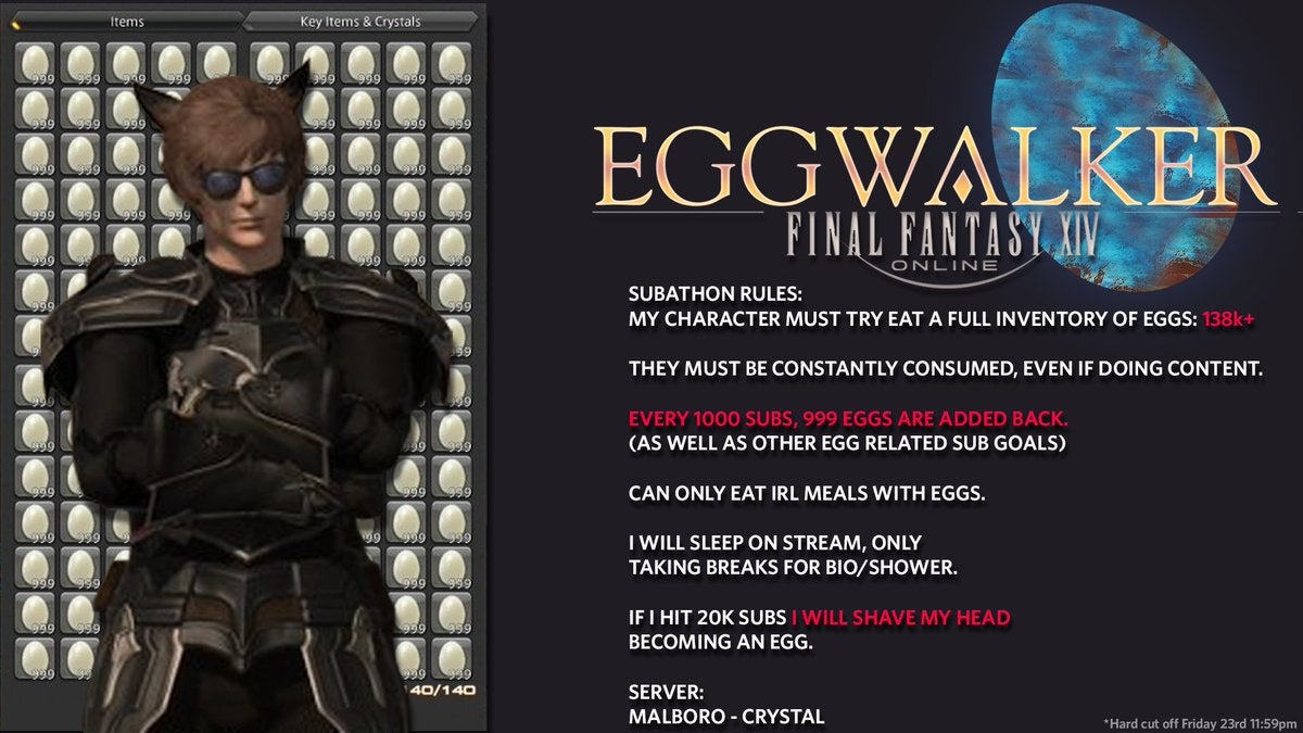 FFXIV Player Won’t Stop Until He’s Eaten Nearly 140K Eggs