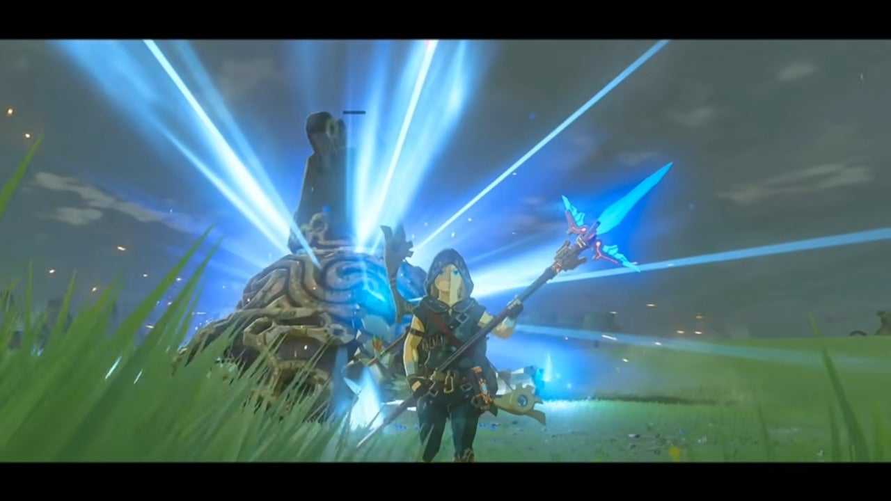 Walking slowly away from an exploding Guardian is such a baller move.  (Screenshot: Nintendo / Piece (AKA Peco))