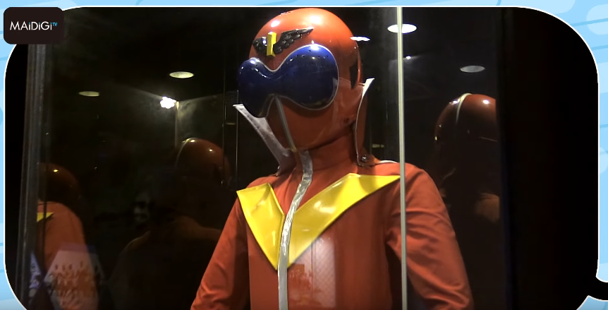 The first Red Ranger suit.  (Screenshot: Magi Digi)