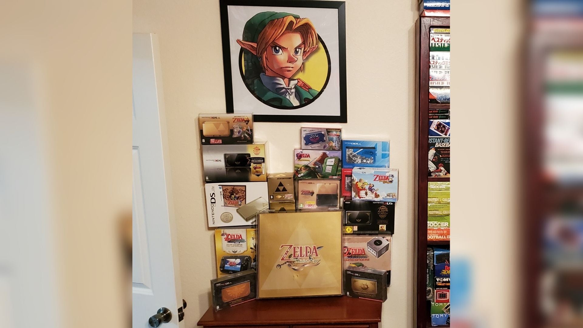 Ever since her older sister brought home The Legend of Zelda in 1987, Linda has dedicated a portion of her massive collection to all things Zelda. (Photo: Linda Guillory)