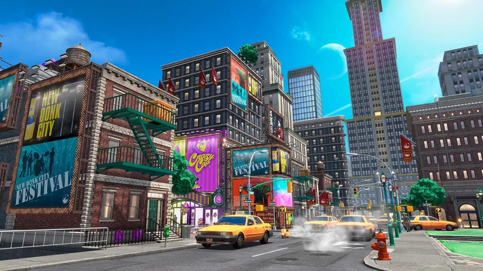 New Donk City as it appeared in Super Mario Odyssey (Screenshot: Nintendo)