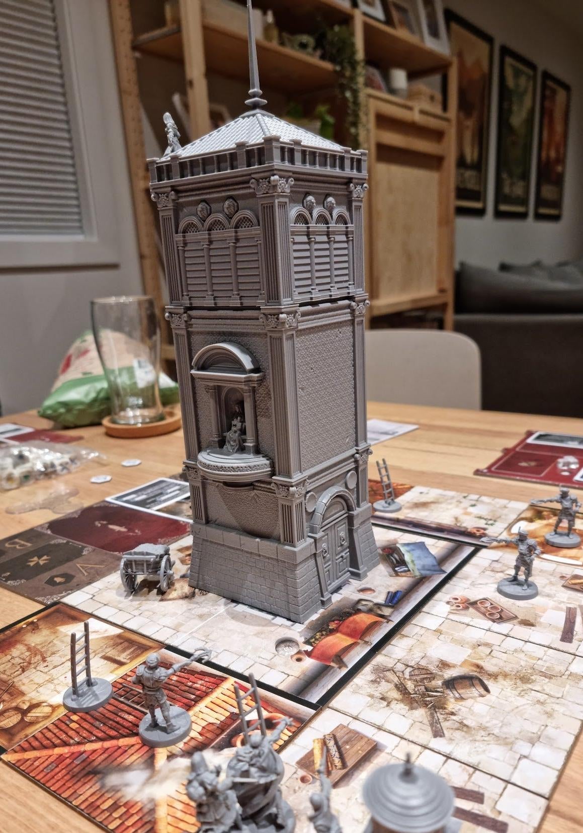It doesn't come with the game as standard, but fancier editions from the Kickstarter campaign included a huge, actual tower for you to synchronise and jump off. It's completely unnecessary, but also hilariously extravagant. 
