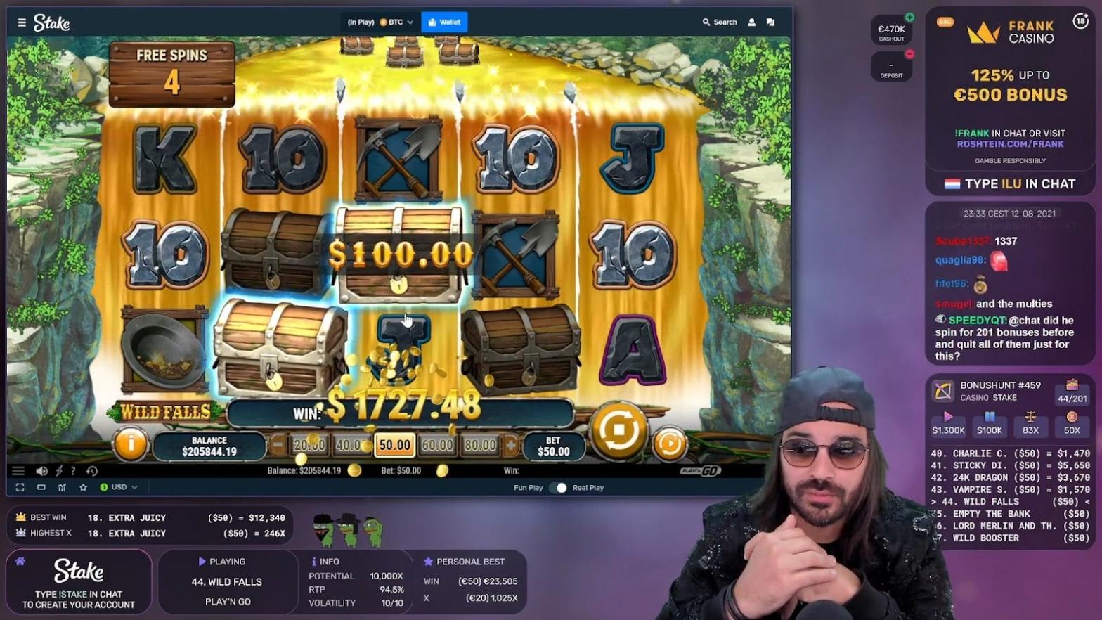 Roshtein is one of the most popular slots streamers on Twitch, (Screenshot: Twitch / Roshtein)
