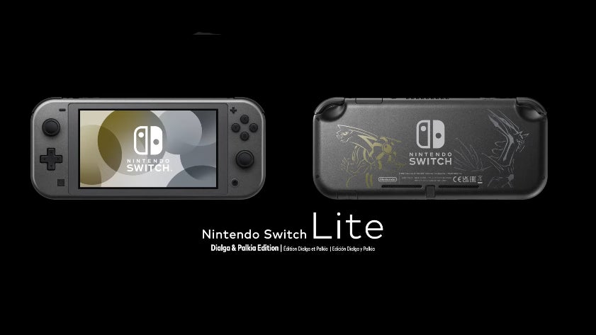Even without the Legendary Pokémon, the blacked-out Switch Lite is cool.  (Image: Nintendo)
