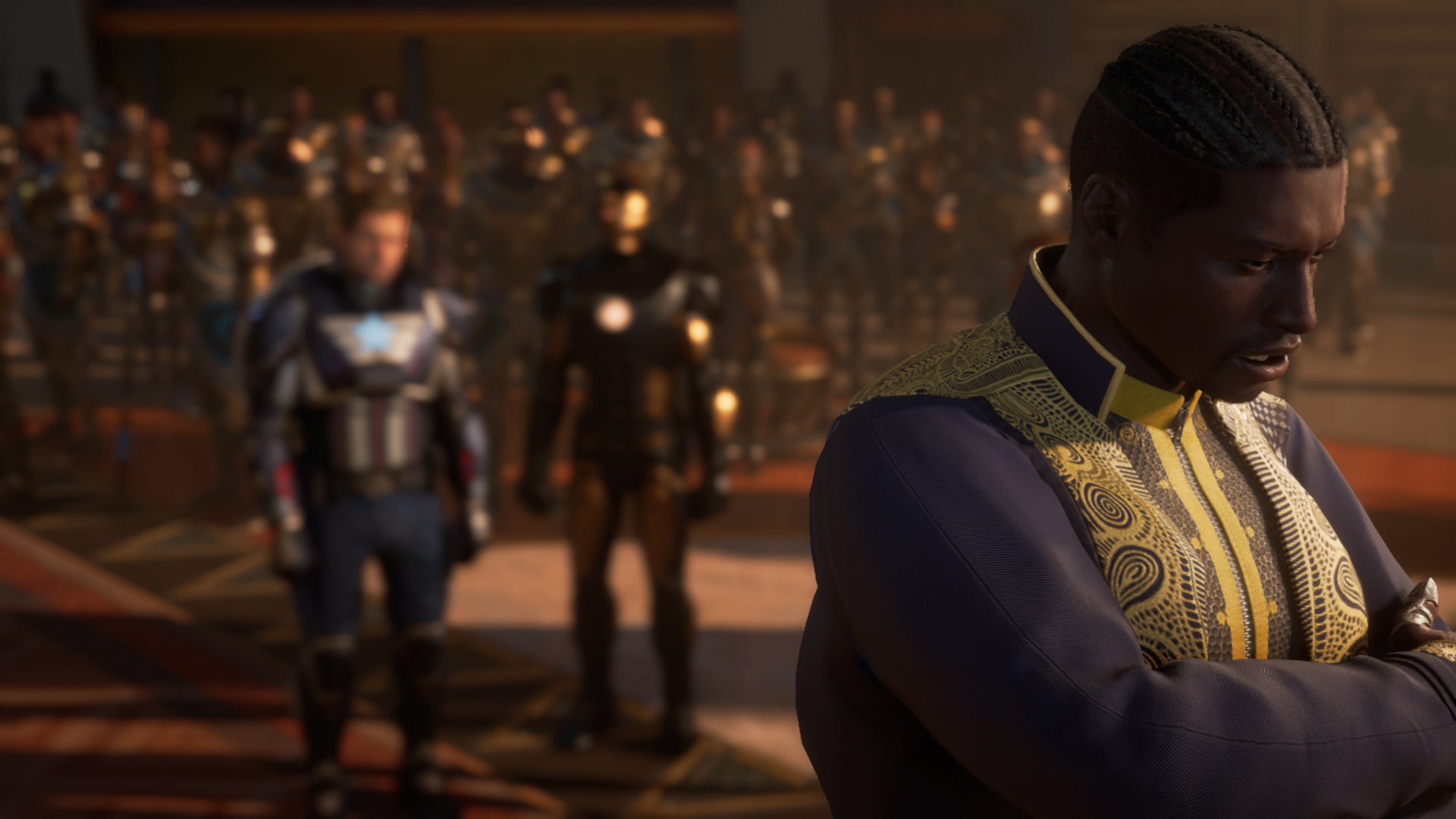 This is not your story, Cap and Tony.  (Screenshot: Square Enix / Kotaku)