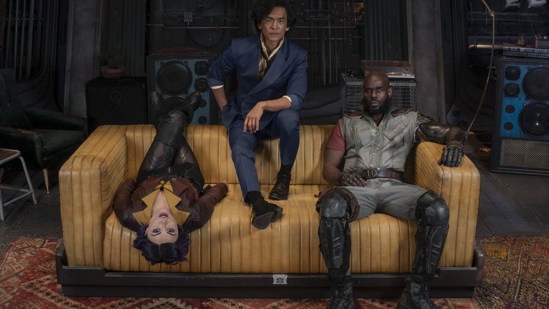Only one of these characters knows the proper way to sit on a sofa.  (Image: Netflix)