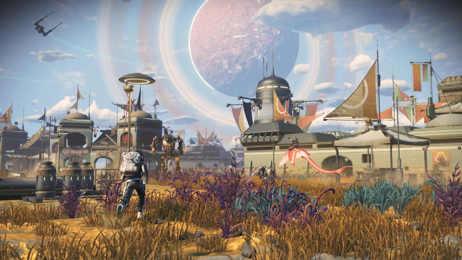 Looks like the sort of place you might find some droids you've been looking for.  (Screenshot: Hello Games)