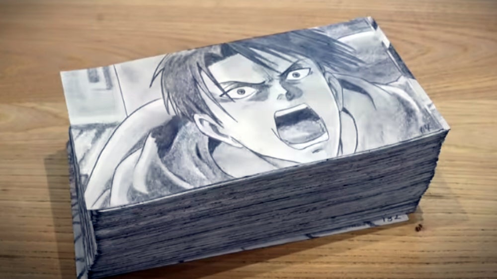 Levi faces off with Kenny in one of Attack on Titan's most exciting sequences.  (Screenshot: MillkunTV)