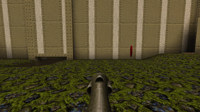One rare place where a combined grenade / rocket jump could possibly, maybe, be justified. (Gif: id Software / Kotaku)
