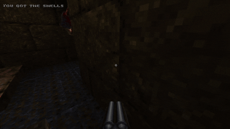 Ogres are pretty easy to stunlock up close, but you don't want them above you. (Gif: id Software / Kotaku)