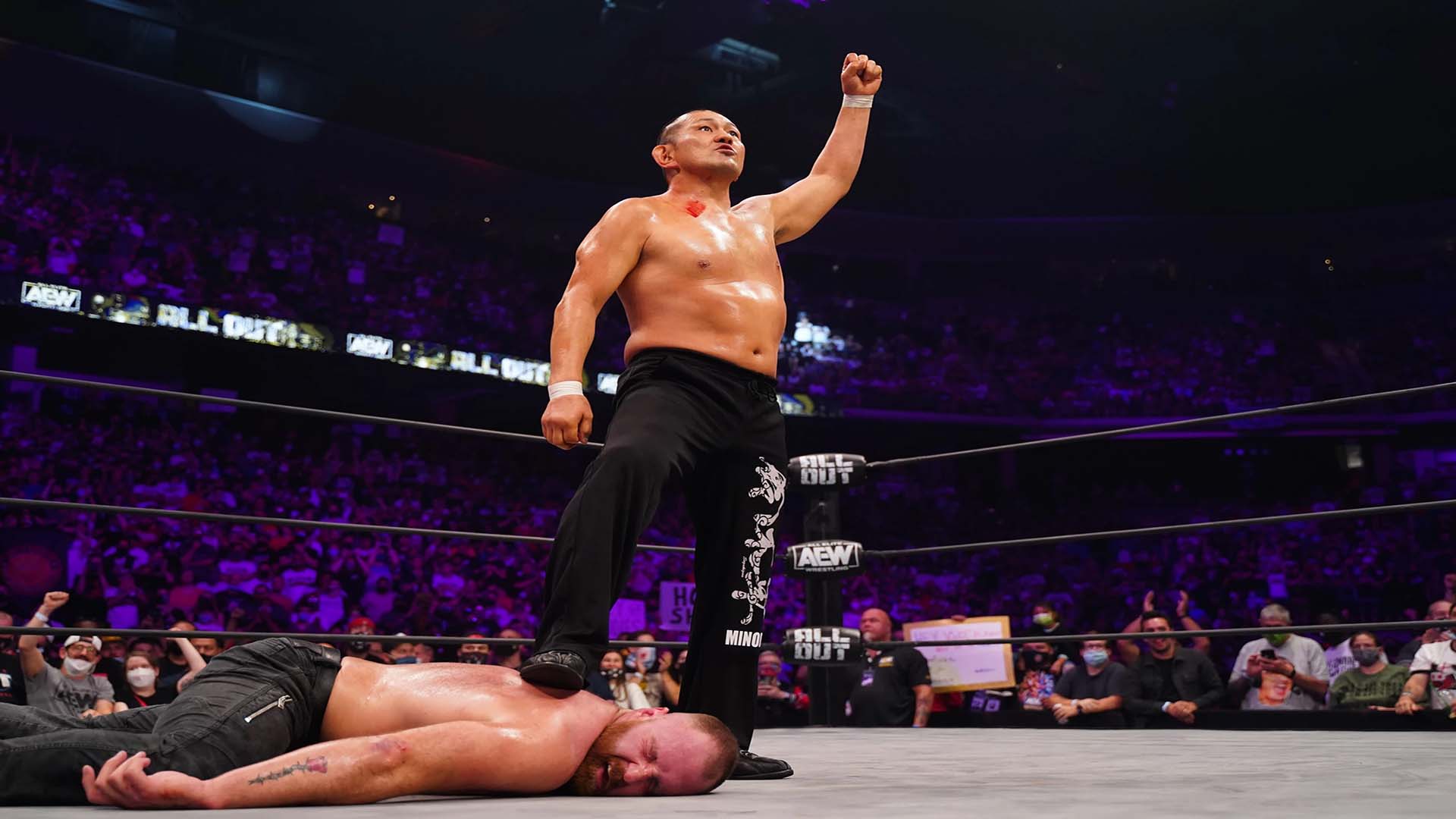 It's crazy that we live in a world where Minoru Suzuki can just show up on AEW. Kaze Ni Nare indeed! (Photo: AEW)