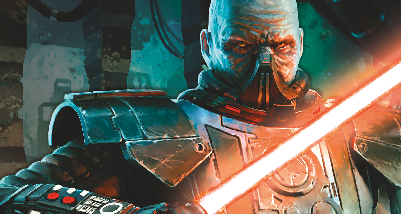 Return to a time of Sith Empires and Old Republics with this familiar Star Wars gaming face. (Image: Marek Oko/Titan Comics)