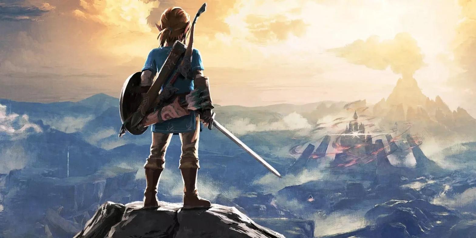 This is me. I'm Link, the mountain is Kotaku, Hyrule Castle is the games industry. (Image: Nintendo)