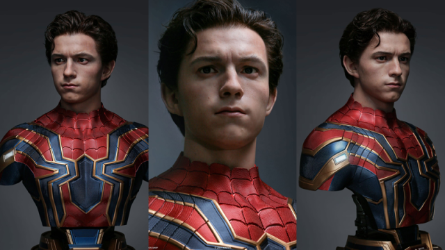 This Life-Size Tom Holland Spider-Man Bust Can Be Seen, But Not Believed