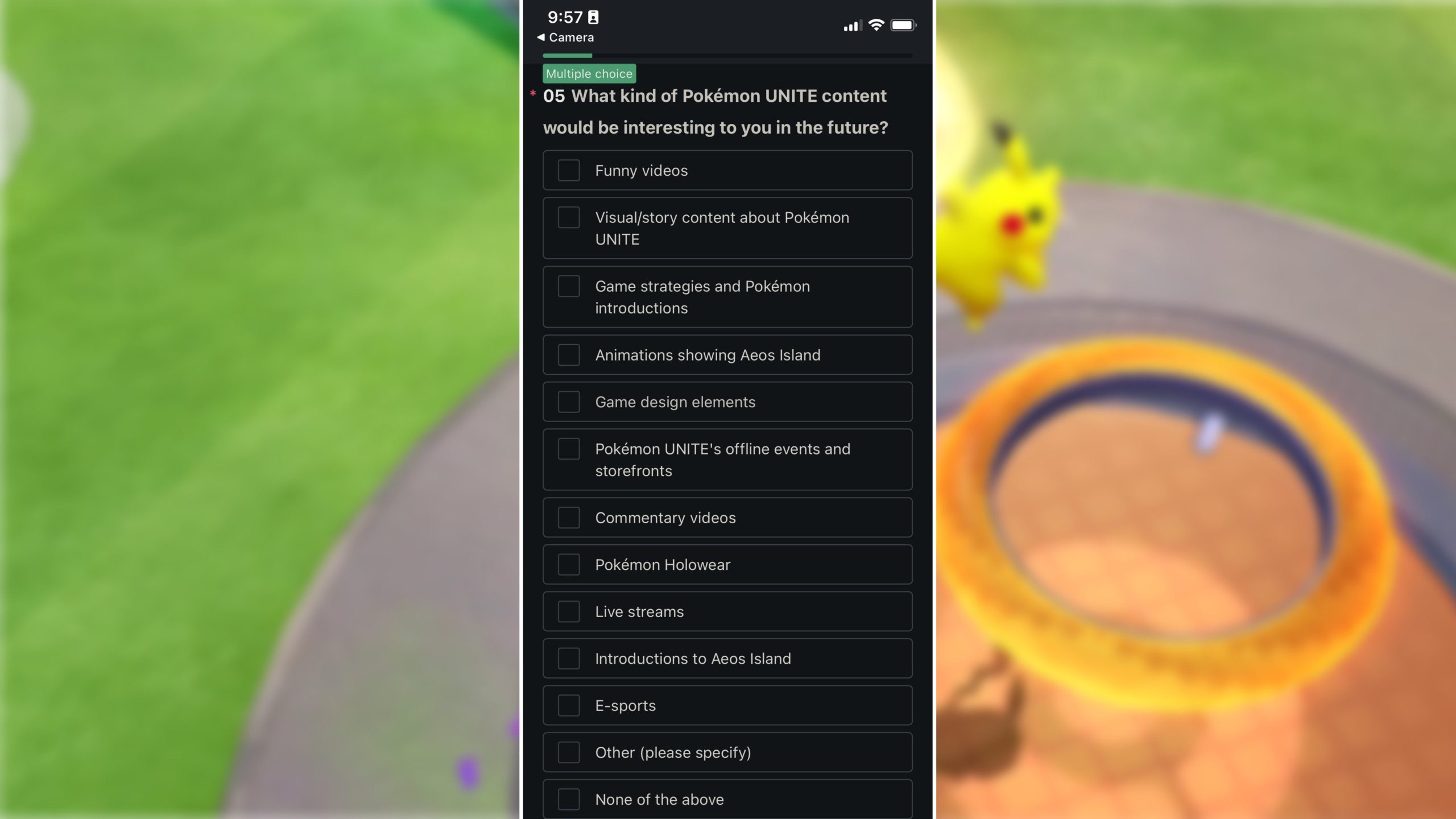 But seriously, what if Pokémon Unite became a professional esport? I'd watch it. (Screenshot: Nintendo / Kotaku)