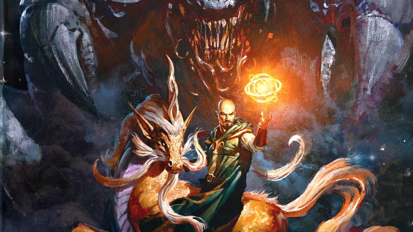 Inset of the cover of Monsters of the Multiverse, featuring the wizard Mordenkainen. (Image: Wizards of the Coast)