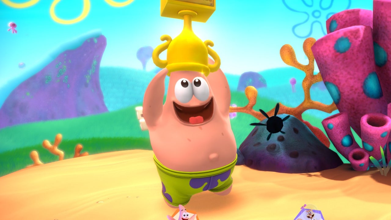 Trophy or not, things aren't looking too good for you, Patrick. (Screenshot: Nickelodeon / GameMill Entertainment / Ludosity)