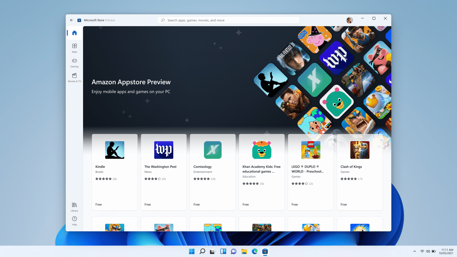 Android apps are finally coming...to Windows 11's beta users.  (Image: Microsoft)