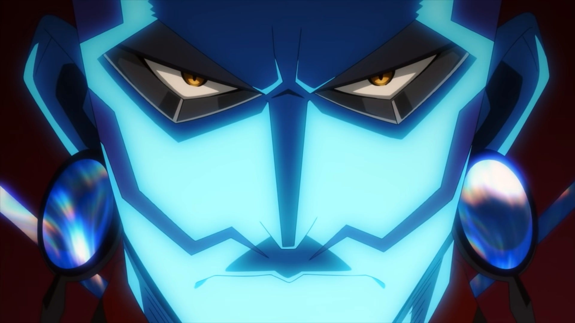 Flect Turn hitting the blue steel pose with ease.  (Screenshot: Toho / Funimation / Kotaku)