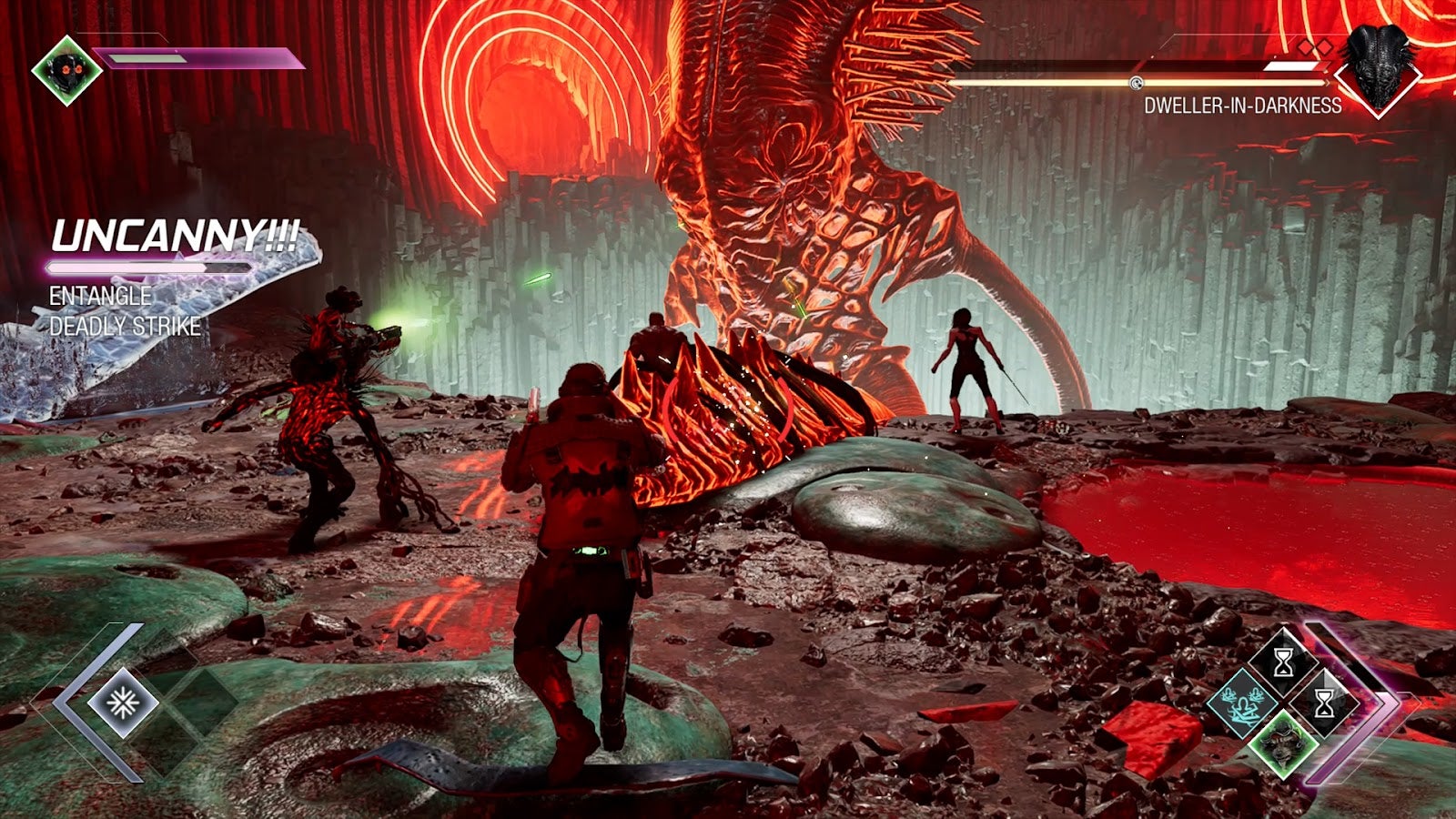 Sometimes you got to grab a giant space monster's tentacle and hold on tight.  (Screenshot: Square Enix / Kotaku)