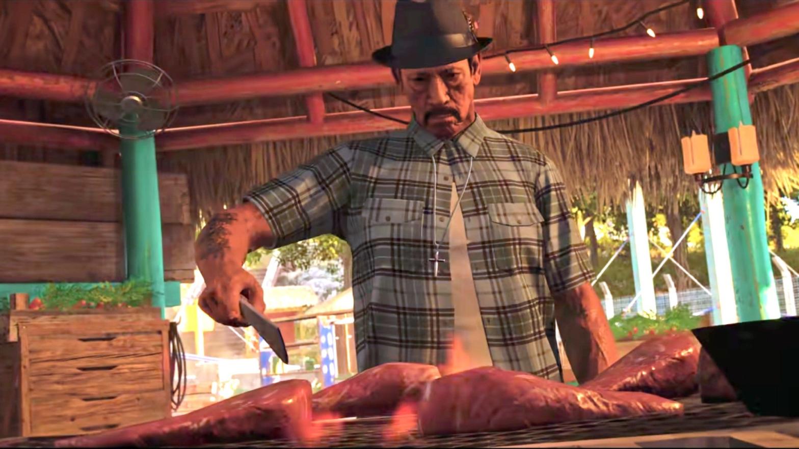 If I protect you, Danny Trejo, will you give me free tacos? (Screenshot: Ubisoft / Kotaku)