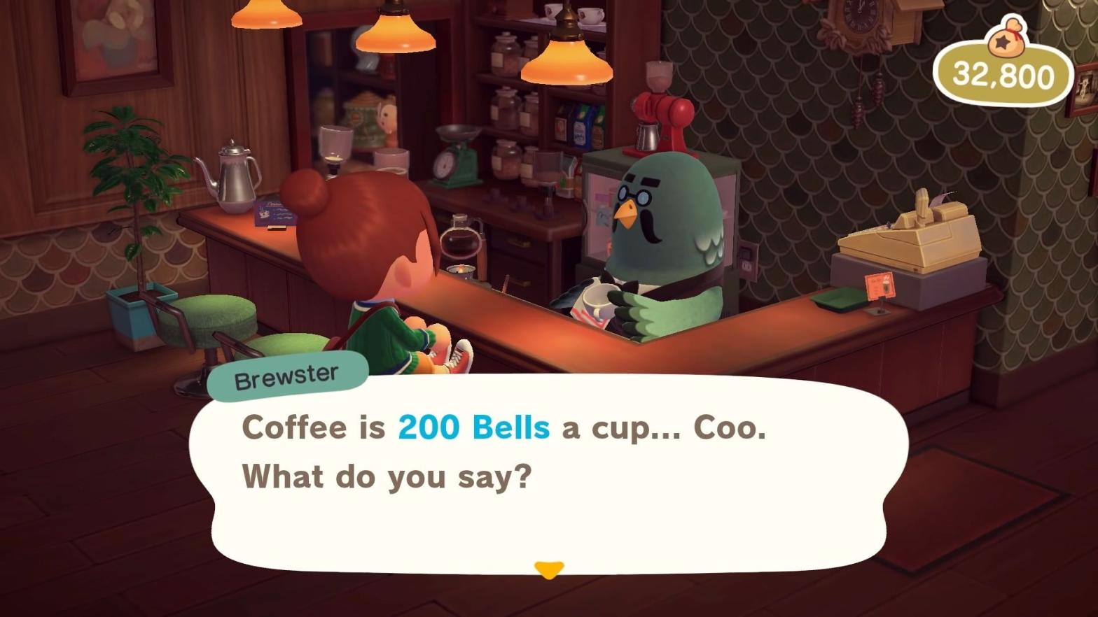 Get ready for an outrageous Starbucks order, my feathered friend.  (Screenshot: Kotaku / Nintendo)