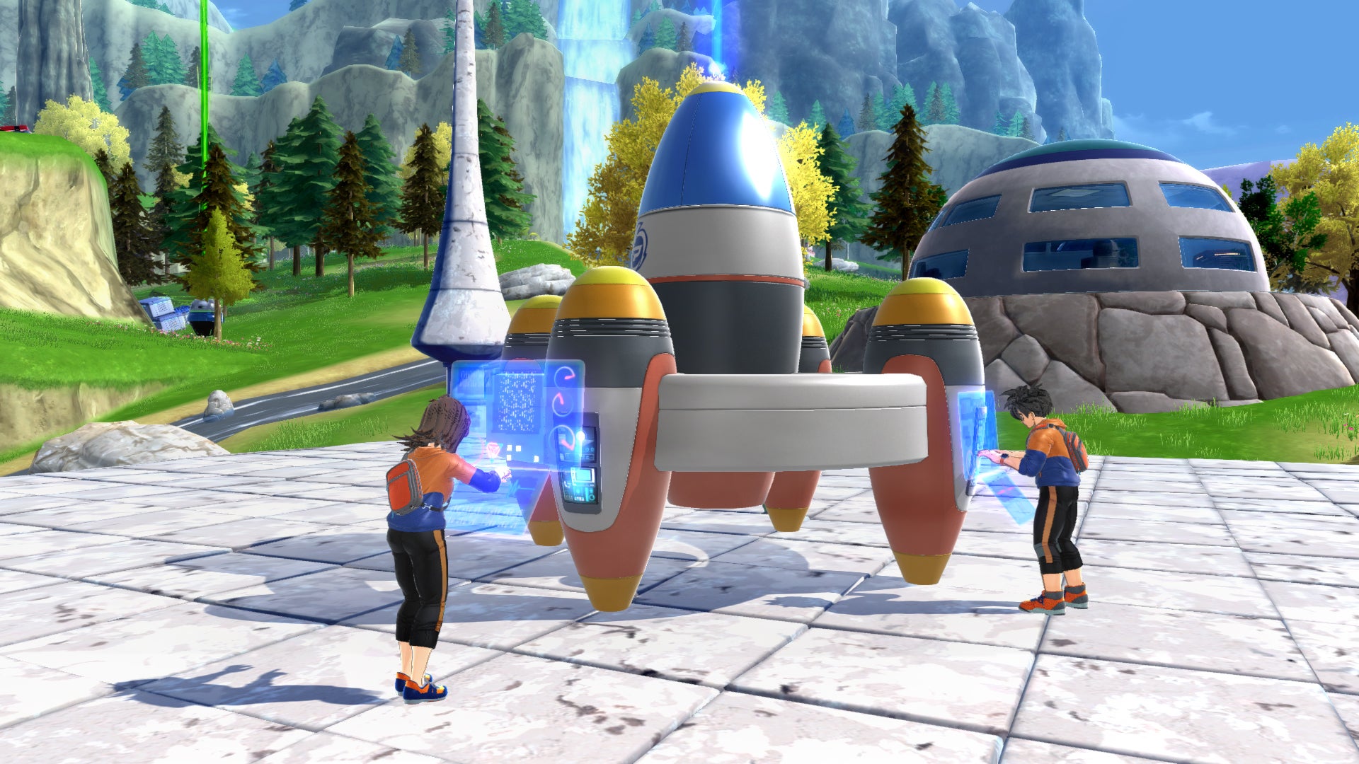 Teamwork makes the dream not get blasted into atoms.  (Screenshot: Bandai Namco)
