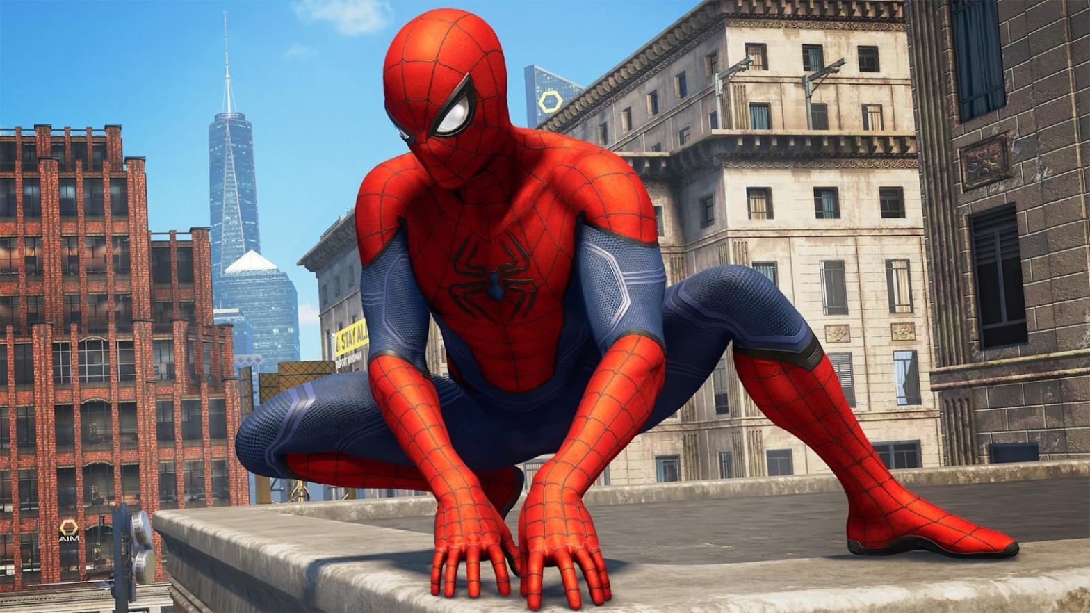 Spider-Man, Spider-Man, phoned-in PlayStation Spider-Man. (Screenshot: Square Enix)