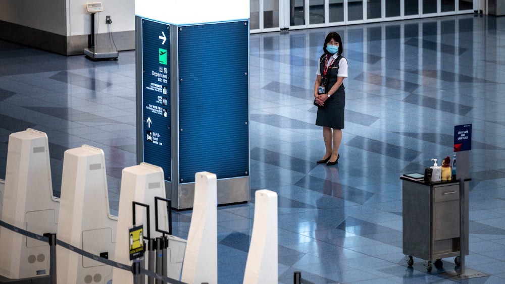 Japanese airports seem so empty right now.  (Photo: PHILIP FONG/AFP, Getty Images)