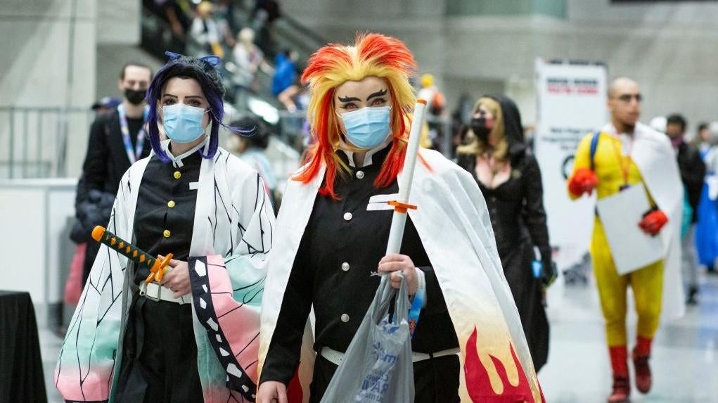 Cosplaying attendees at Anime NYC 2021 (Photo: KENA BETANCUR, Getty Images)