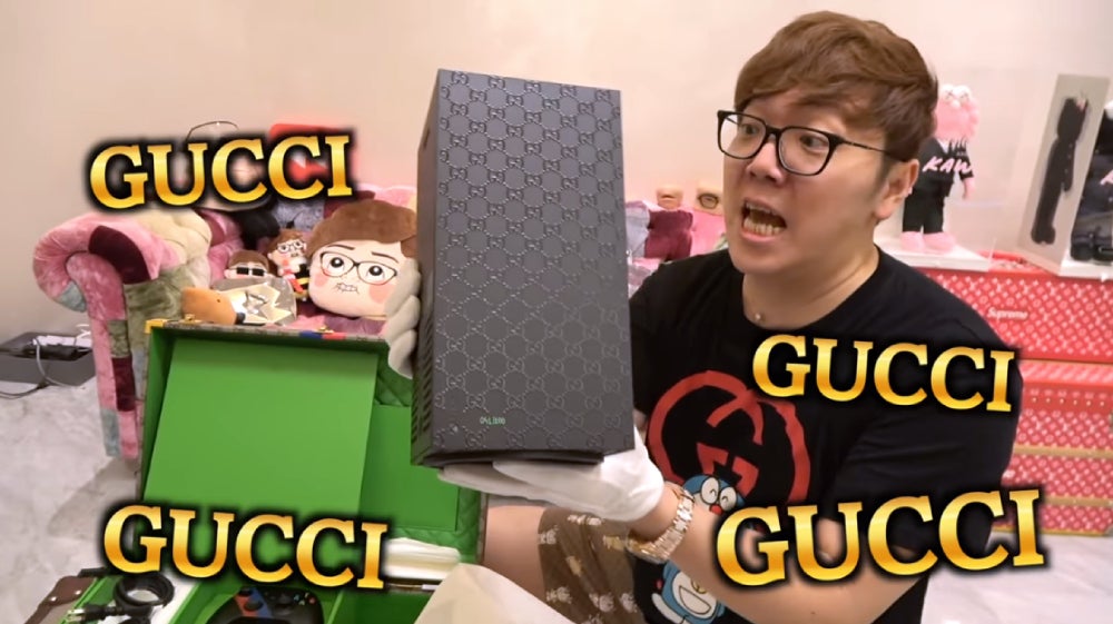 Gucci, Gucci, Goo. (Screenshot: HIkakin TV/YouTube)