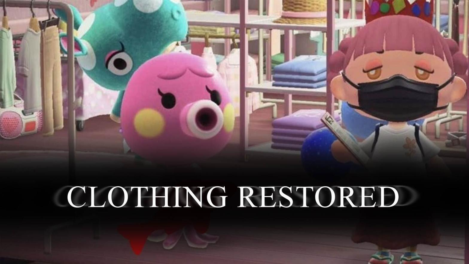Nudity slain, clothing restored! (Image: Nintendo / lootuska / Kotaku)