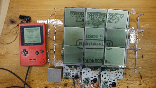 Supersizing This Game Boy’s Screen Tragically Required Nine Other Game Boys to Be Sacrificed