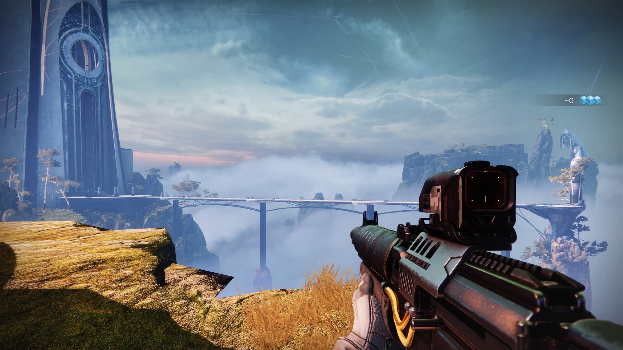 Six months later the bridge is complete, but not the story behind it.  (Screenshot: Bungie / Kotaku)