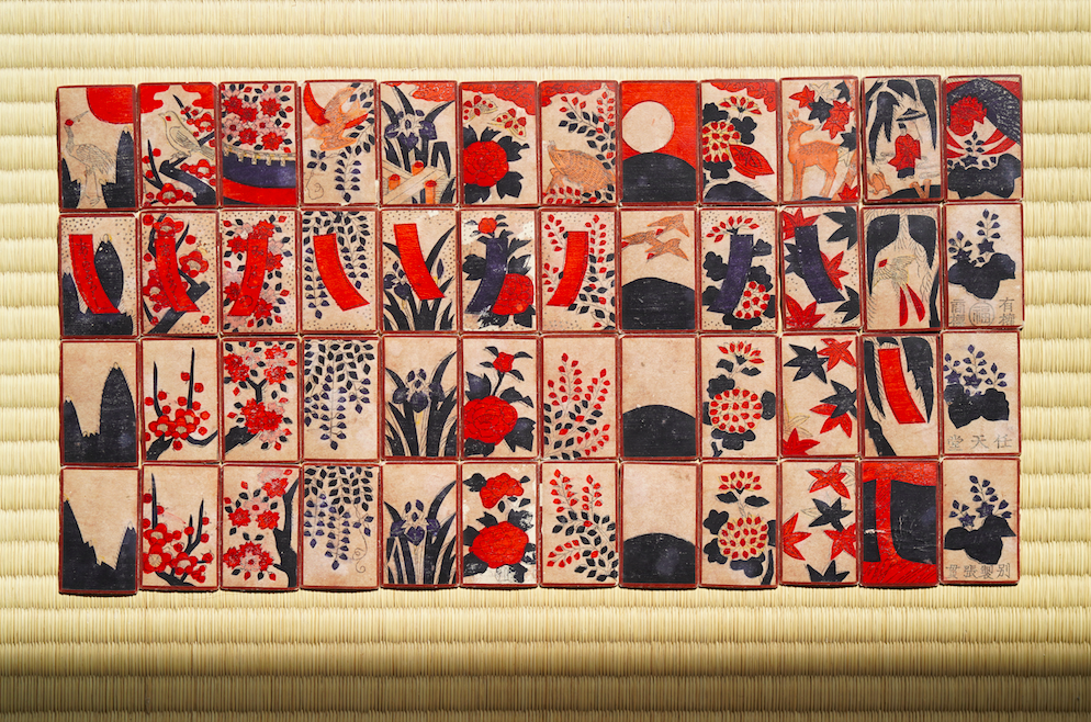 Hanafuda cards feature flowers and foliage from throughout the year. This Nintendo-made deck could date from between 1900 and 1930. (Photo: Marcus Richert)