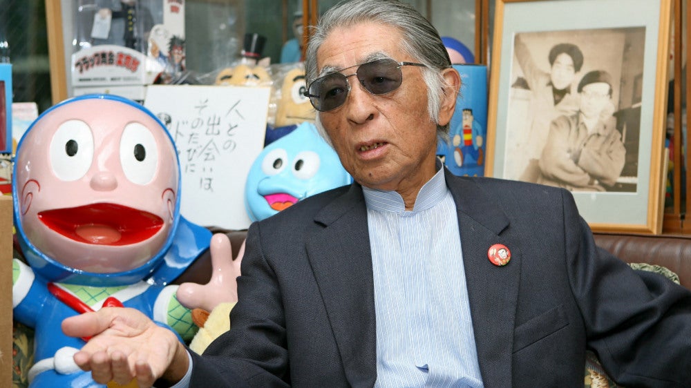 Fujiko A. Fujio (real name Motoo Abiko) in a file photo from 2008. (Photo: STR/JIJI PRESS/AFP, Getty Images)