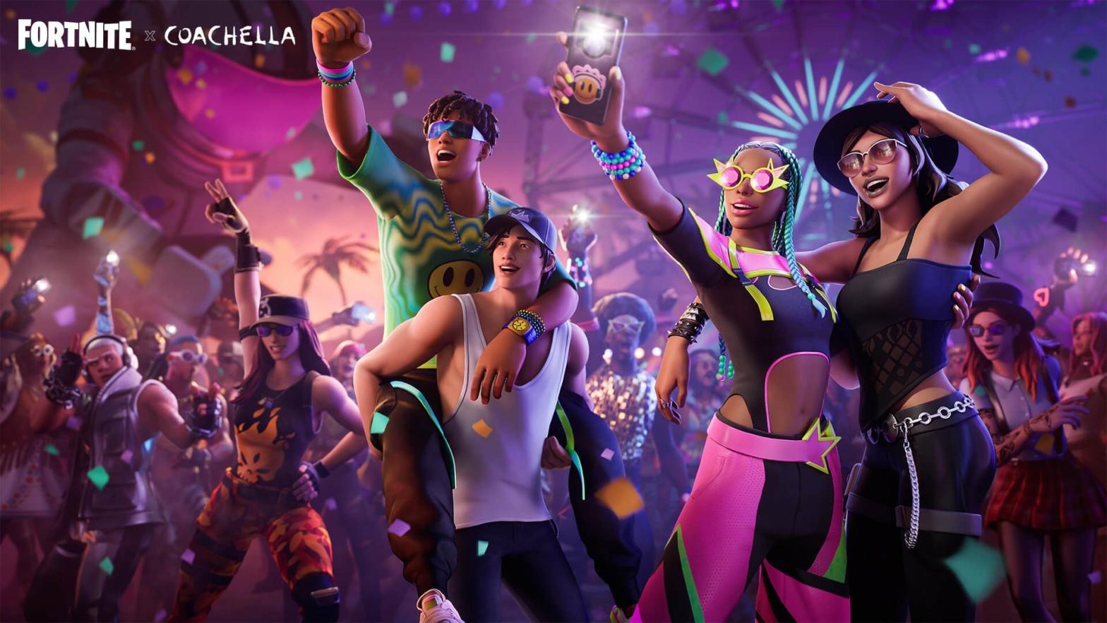 Just people living in the virtual moment. Not an IRL mobile phone in sight.  (Image: Epic Games)