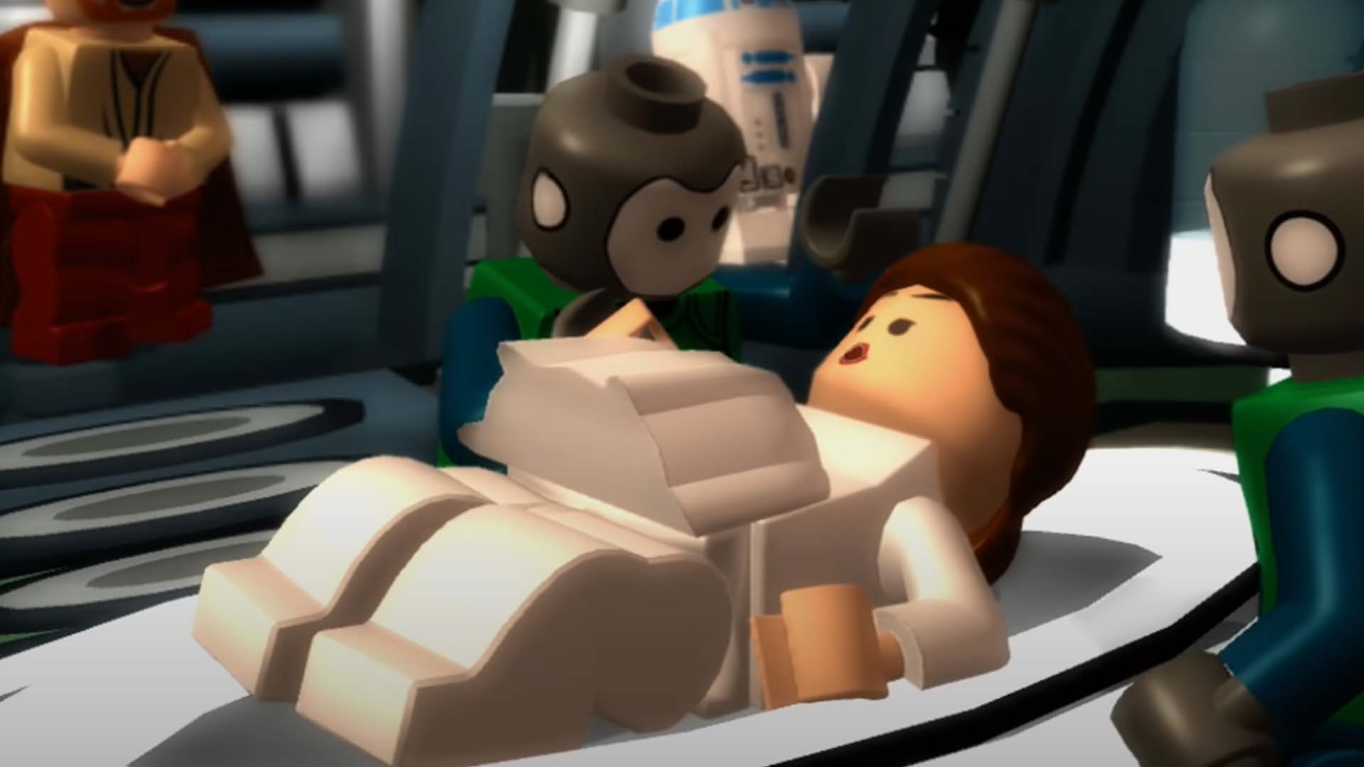 Padme's second and worse pregnant model that appears toward the end of the game.  (Screenshot: TT Games / Lucasfilm / Kotaku)
