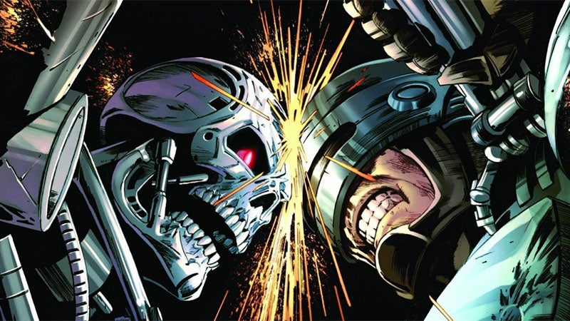 A cover from the RoboCop vs Terminator comic series (Image: Dark Horse)