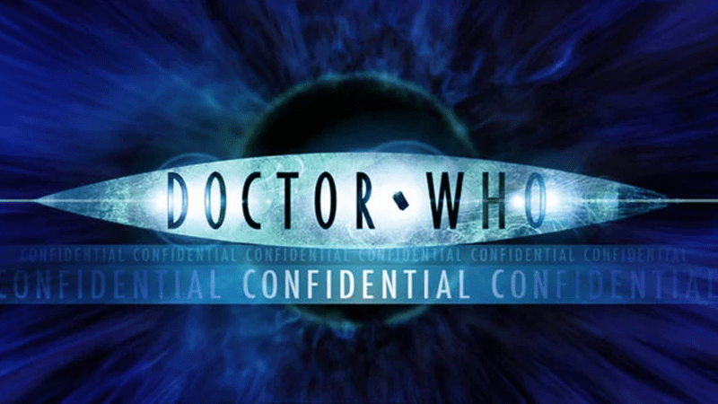 The original title logo for Doctor Who Confidential when it launched in 2005. (Image: BBC)