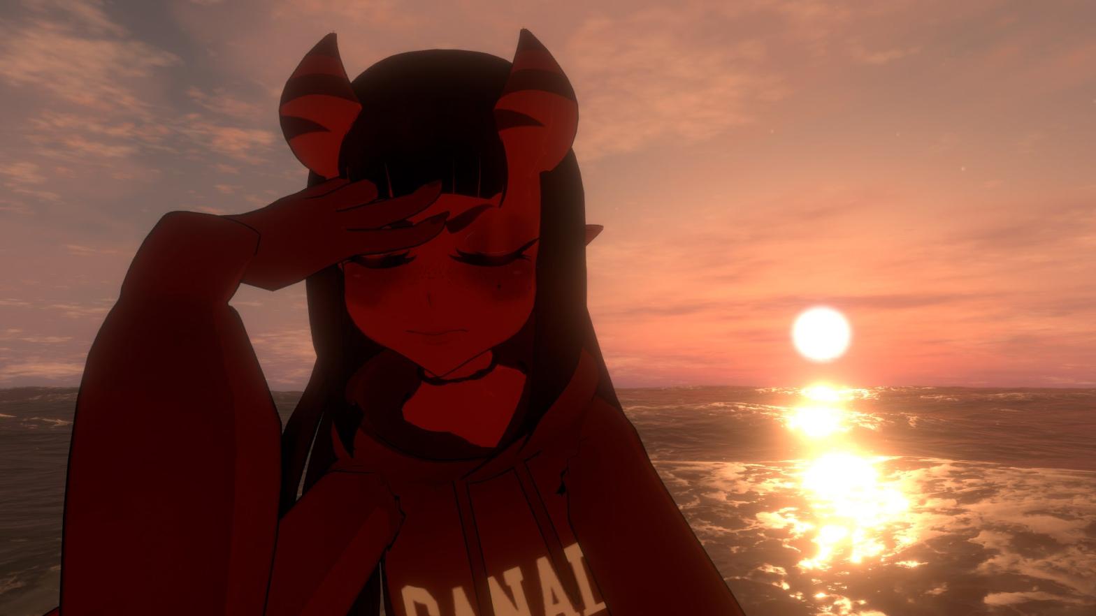 Yayoi Sunset Bath and other beautiful VRChat worlds are now less accessible for some players.  (Screenshot: VRChat / Kotaku)