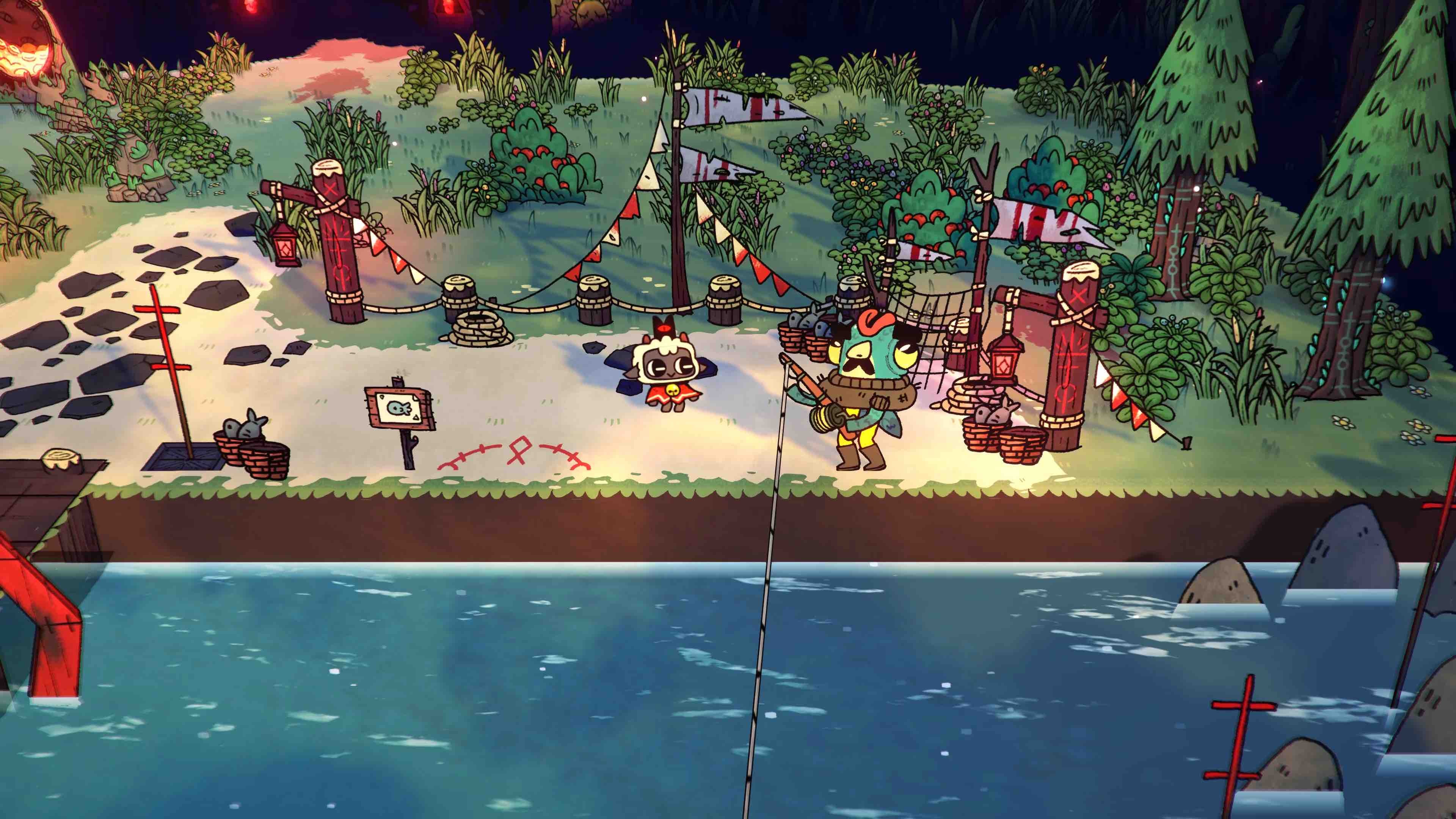 Oh, yeah, and there's also a fishing mini-game. (Screenshot: Devolver)