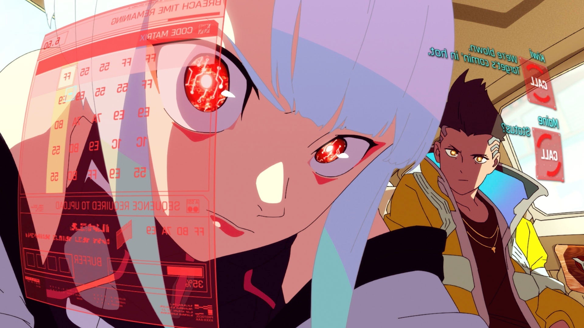 Look with your special eyes, Lucy. (Image: Netflix / Studio Trigger / CD Projekt Red)
