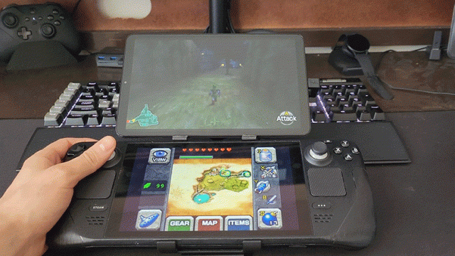 Pair A Steam Deck With A Samsung Tablet To Get The Ultimate Jumbo Nintendo 3DS