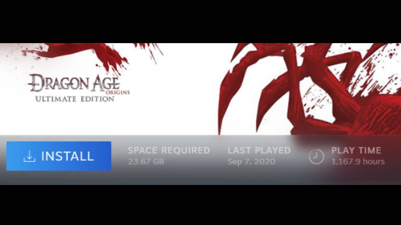 My coworkers insist this is not a normal amount to replay Dragon Age: Origins. (Screenshot: Steam / EA / Kotaku)