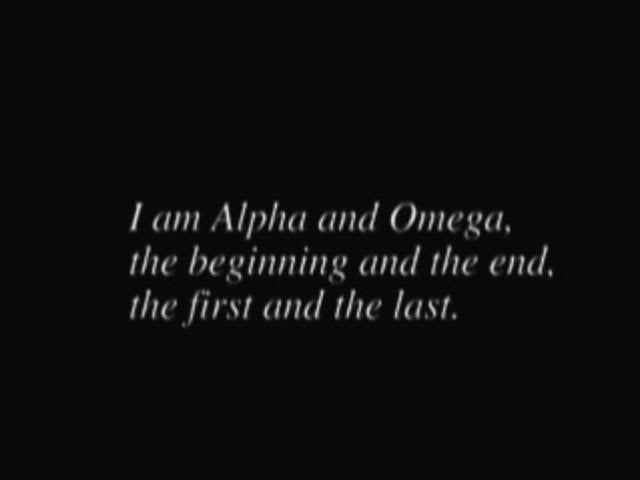 From the opening of Xenogears (and Revelation 22:13). (Screenshot: Square Enix)