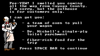 This Parody Of The Oregon Trail Ends If You Shit Yourself