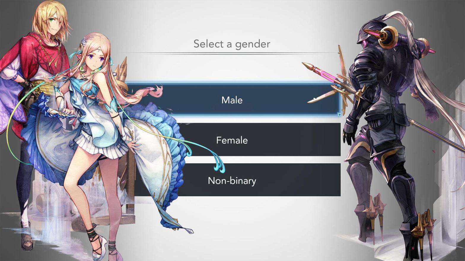 Male, female, and cool hat. All the genders are accounted for.  (Screenshot: Square Enix / Kotaku)